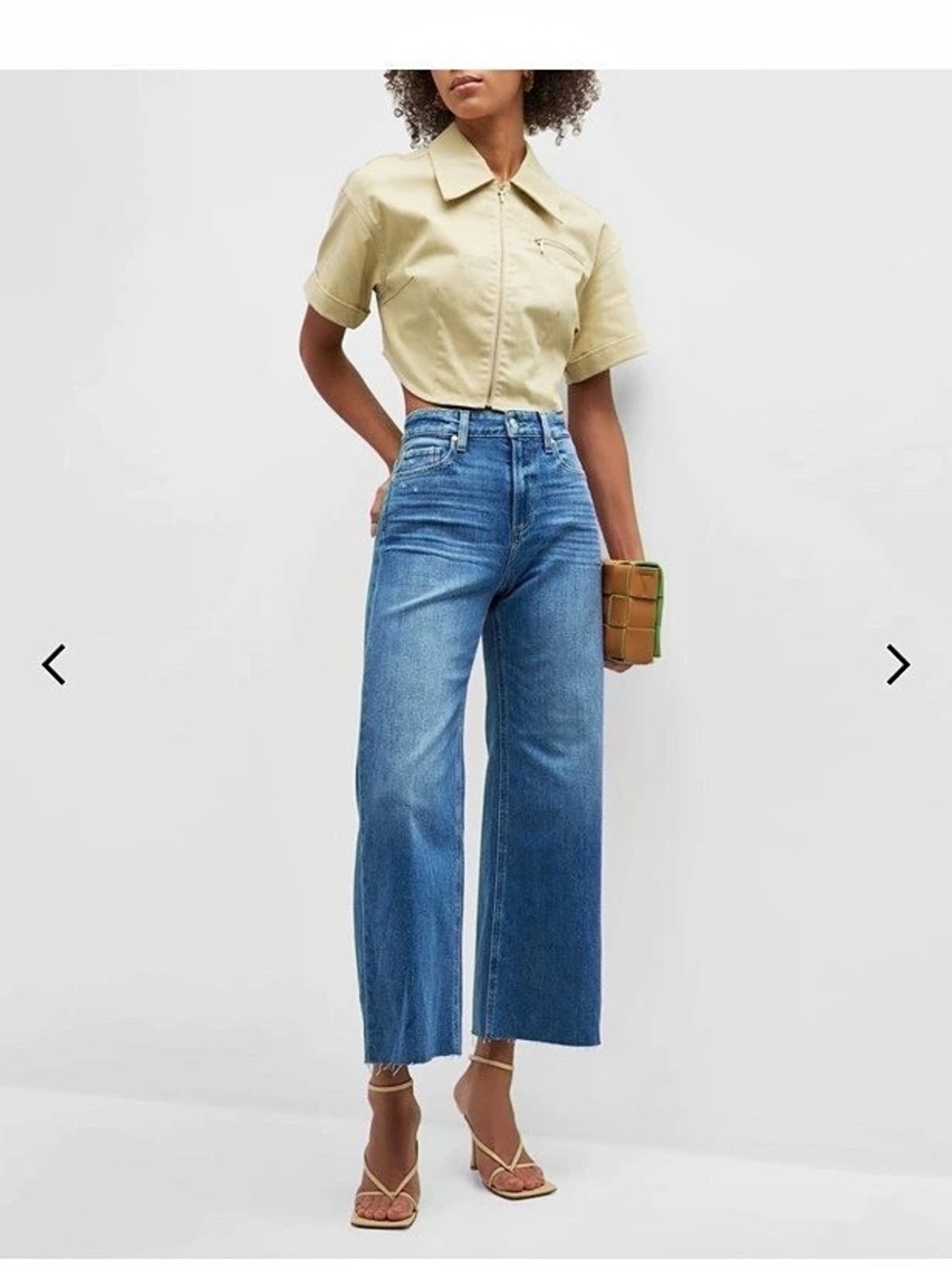 Paige Anessa Wide Leg Jeans in Blue, Waist 24